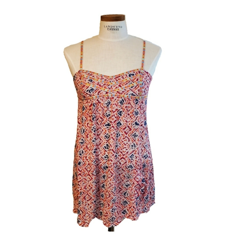 FREE PEOPLE Mini Dress Trippy Psychadelic Pattern